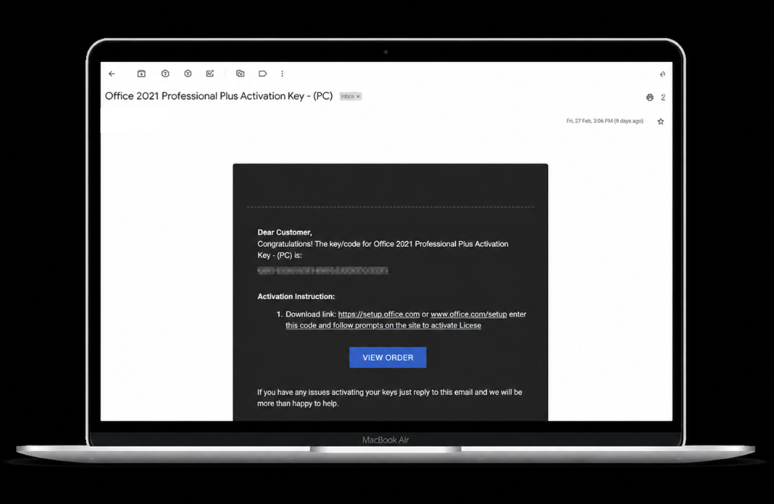 Receive delivery details